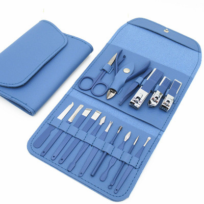 Hot Selling PU Leather Manicure And Pedicure Sets Nail Art Decoration Tools Stainless Steel Manicure Set