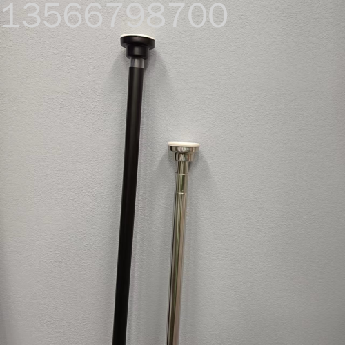 [Muqing] Punch-Free Telescopic Rod Stainless Steel Bathroom Shower Curtain Rod Clothing Rod Factory Supply