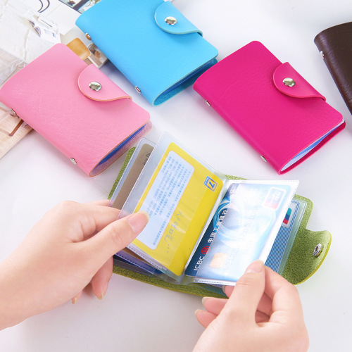 24 Card Position Korean Fashion Small Card Holder Card Package Credit Card Case women‘s Cute Bank Card Personal Card Holder Wholesale