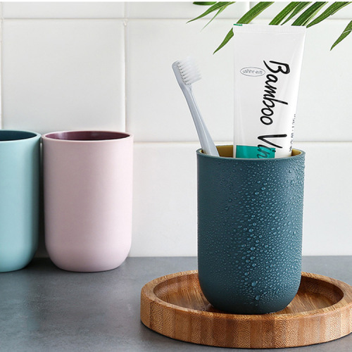 Factory Supply Creative Plain Washing Cup Toothbrush Cup Plastic Washing Cup Couple Plain Mouthwash Cup 