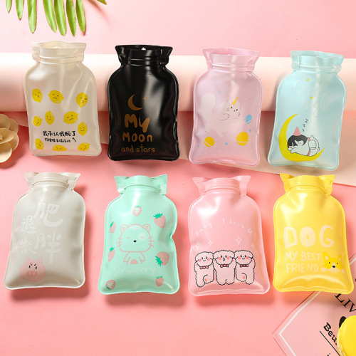 Winter Cute Mini Hand Warmer Cartoon Printing Hot Water Bag Explosion-Proof Water Injection Student Warm Water Bag Insulation Bag