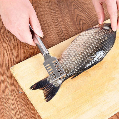 Stainless Steel Fish Scale Planer Fish Scale Scraper Kitchen Planer Fish Scale Brush Stainless Steel Scale Remover 