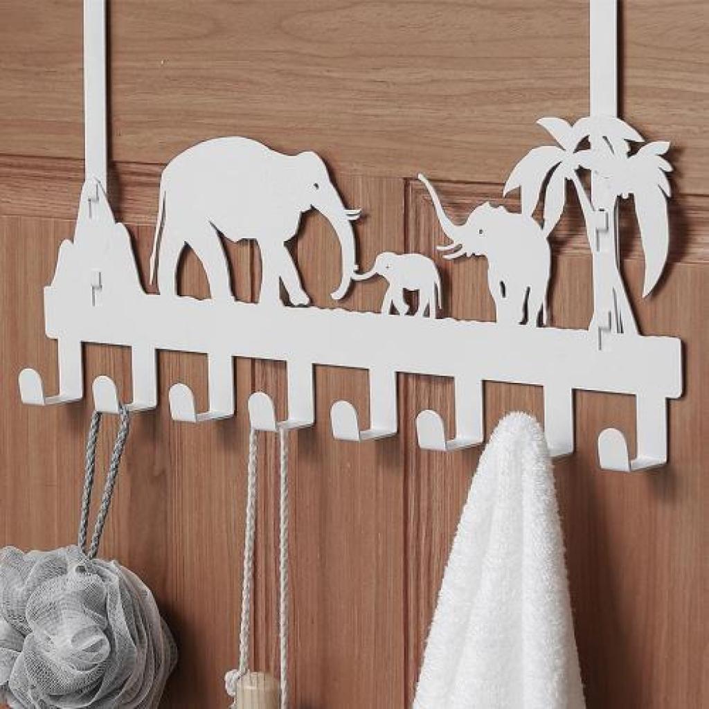 门后挂钩挂衣架卧室门免打孔衣钩衣服挂架壁挂墙壁厨房门上置物架详情4