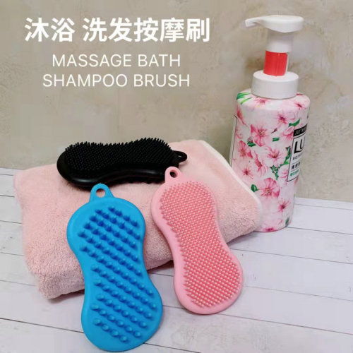 Popular Bath Shampoo Massage Brush Shampoo Brush Cleaning Scalp Bath Brush Silicone Bath Brush Baby Shampoo Comb
