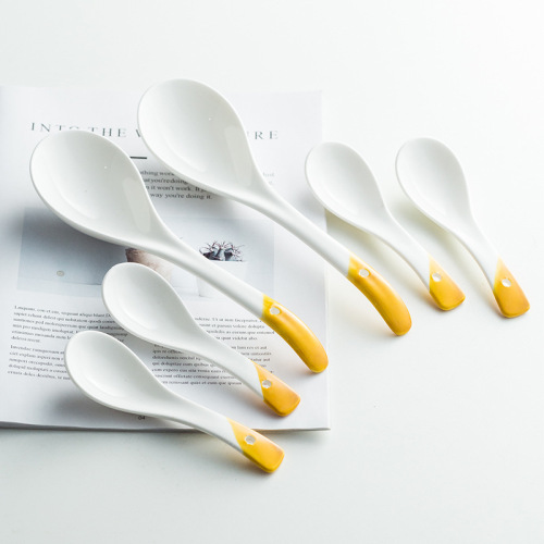 Love Ink Spoons in All Sizes Simple Nordic Style Underglaze Porcelain Tableware Public Spoon Spoon Spoon Rice Spoon