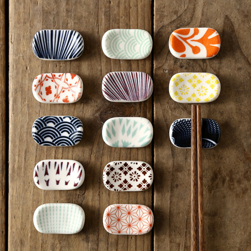 nordic machine printing underglaze ceramic tableware japanese creative restaurant household simple oval spoon rack bracket