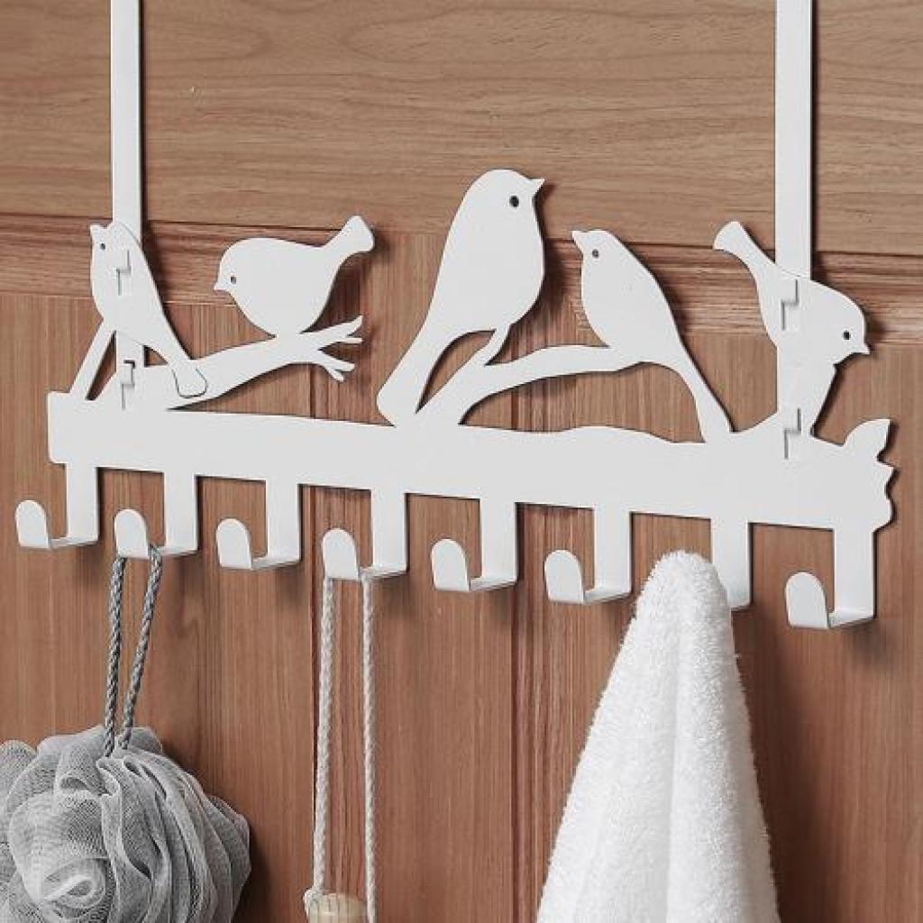 门后挂钩挂衣架卧室门免打孔衣钩衣服挂架壁挂墙壁厨房门上置物架详情6