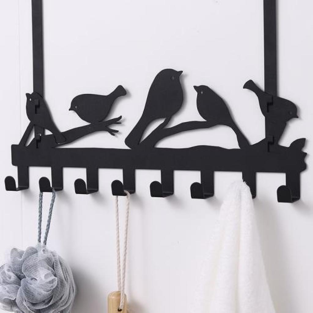 门后挂钩挂衣架卧室门免打孔衣钩衣服挂架壁挂墙壁厨房门上置物架详情5