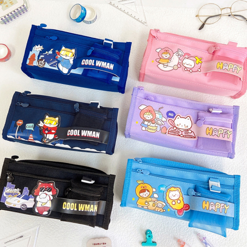 Pencil Case Girls Primary School Students Popular Pencil Case Ins Japanese Large Capacity Girl Heart Cute Stationery Box