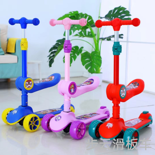 buyun new children‘s national fashion scooter with seat three-in-one foldable with light music convenient carrying