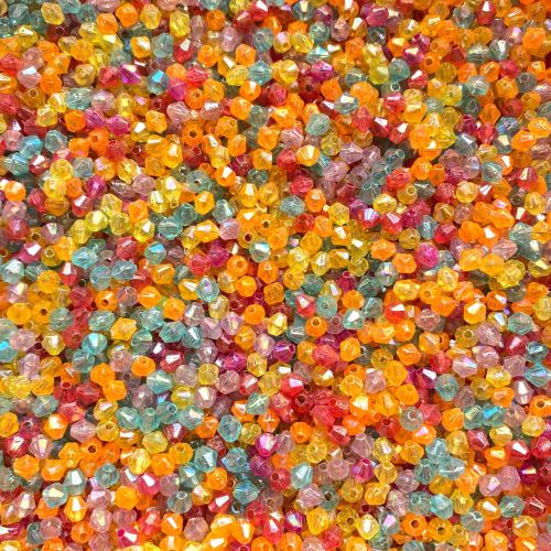 factory direct transparent double pointed diamond beads imitation crystal loose beads diy handmade woven chain bag beaded curtain toys