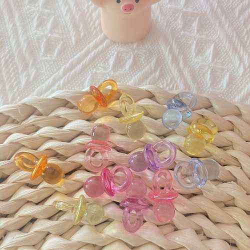 Factory Direct Acrylic Small Nipple Ornament Accessories Transparent Plastic Beads Plastic Mini Nipple Children‘s Benefits 