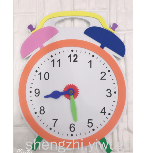 children‘s preschool education props clock children‘s understanding clock color digital puzzle understanding reading and writing foam stickers