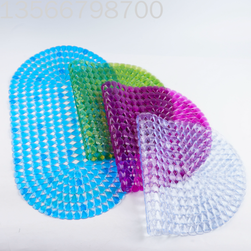 [Muqing] Non-Slip Mat PVC Plastic Waterproof Translucent Small Diamond Bathroom Bathtub Non-Slip Mat mixed