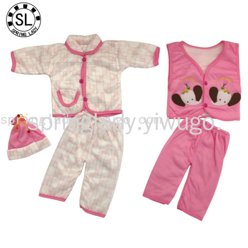 spring lady newborn baby suit 5-piece baby clothes baby clothes suit wholesale