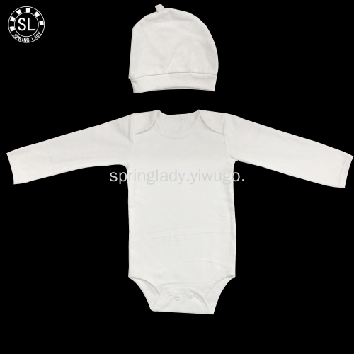 Spring lady Baby Jumpsuit Baby White Long-Sleeved Romper Baby Romper Jumpsuit Children‘s Clothing