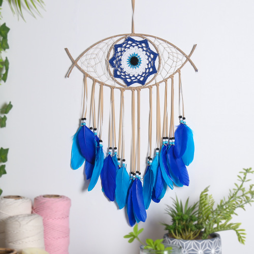Cross-Border Hot Sale Devil‘s Eye Home Decoration Dream Catcher Wall Hanging Wall Decoration room Decoration Dream Catcher 