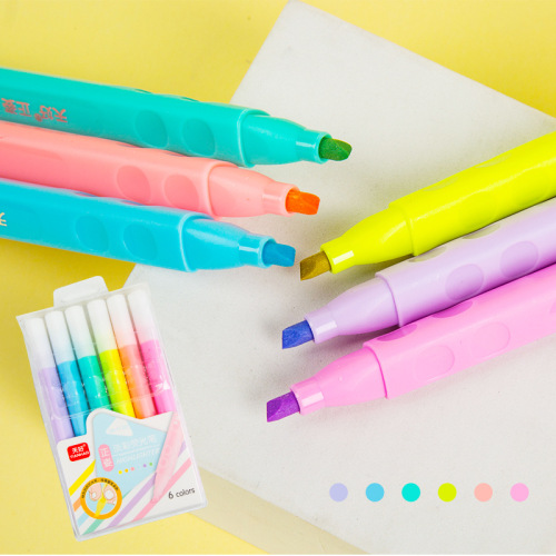 h161-6 light color eye protection student supplies fluorescent correction triangle pen marker graffiti learning tool