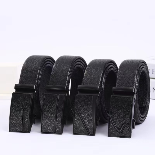 belt men‘s velvet fiber edging automatic iron buckle matching belt casual fashion business pants belt factory direct sales