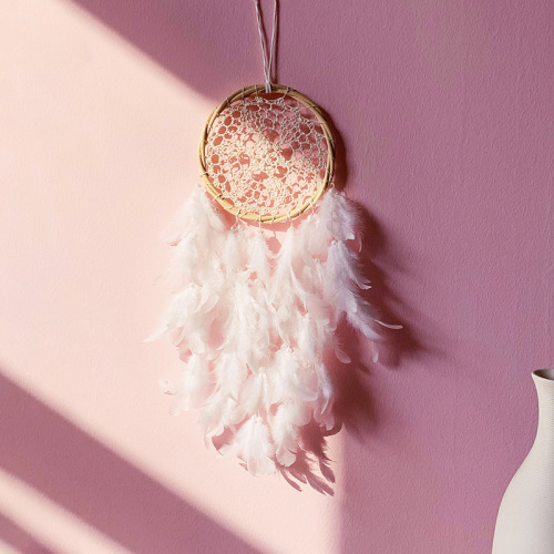 White Crochet Dreamcatcher Feather Ornaments Fresh Fairy Style Home Dreamcatcher Indonesia