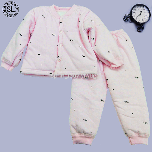 Spring Lady Autumn and Winter newborn Baby Thermal Underwear 2-Piece Set Autumn and Winter Baby Suit Children‘s Clothing