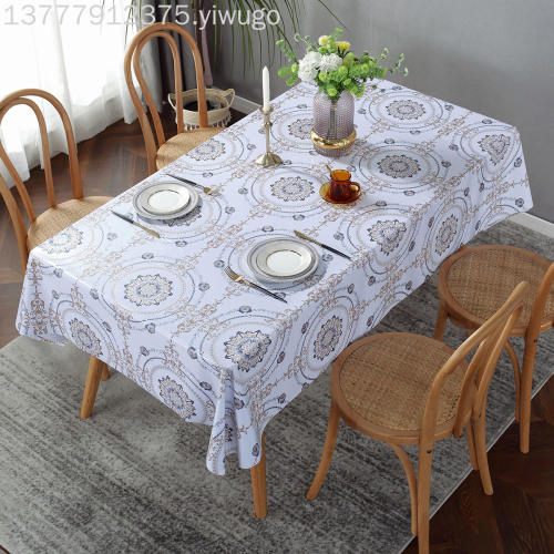 Pearl Flower Table Cloth Waterproof Oil-Proof Disposable PVC Table Runner Cross-Border Table Cloth for Party Holiday