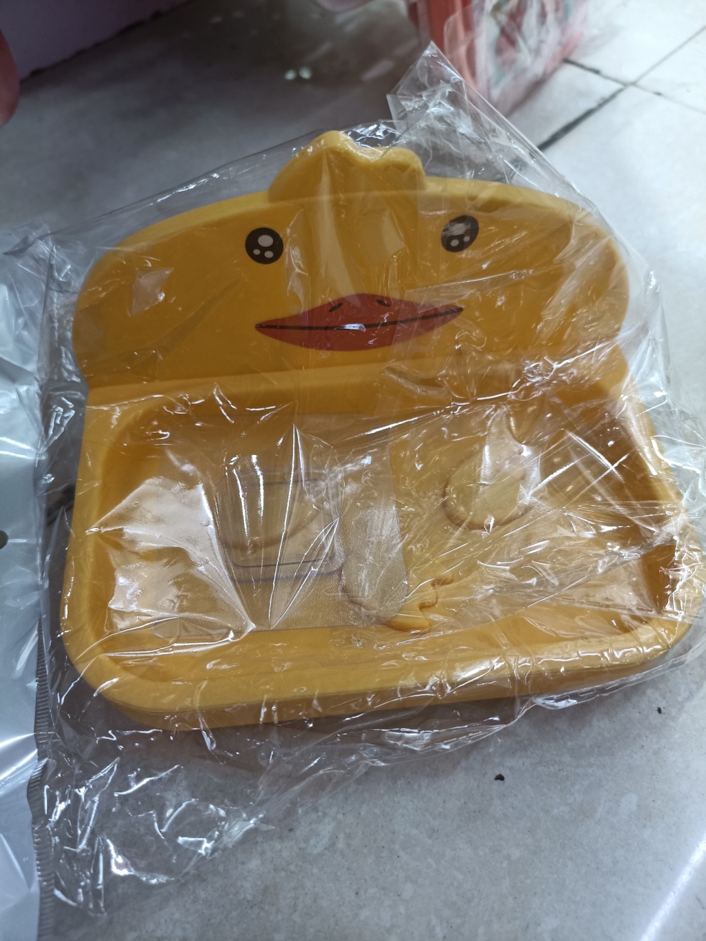 Little Yellow Duck double-layer draining soap cartoon creative household box, soap box, no need for drilling, wall-mounted bathroom rack pic 6