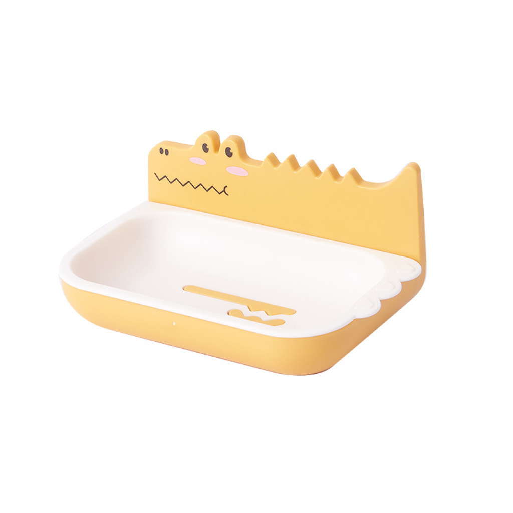 Wall-mounted soap box, small crocodile soap stand, no-drilling soap box, draining bathroom soap stand, wall-mounted soap box pic 6