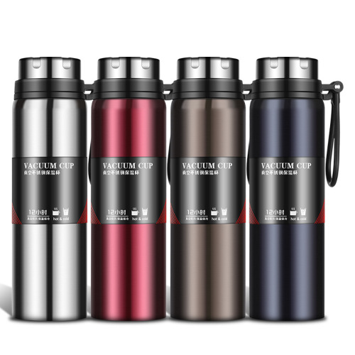 new 304 stainless steel vacuum thermos cup 1000ml portable large capacity outdoor sports space portable water bottle