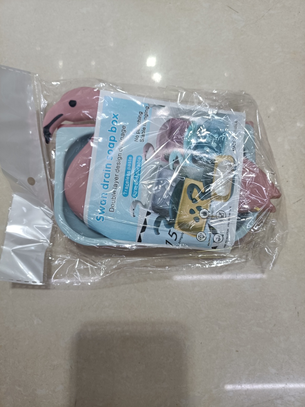 Little Yellow Duck double-layer draining soap cartoon creative household box, soap box, no need for drilling, wall-mounted bathroom rack pic 29