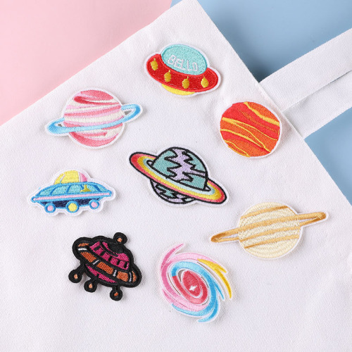 Computer Emboridery Label Embroidery Cloth Badge Planet DIY Patch Clothing Accessories UFO Cartoon Zhang Zi Cloth Stickers 