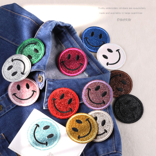duoku computer embroidered zhang zi smiley face expression patch clothing accessories shoes and hats bag accessories cross-border embroidery cloth stickers