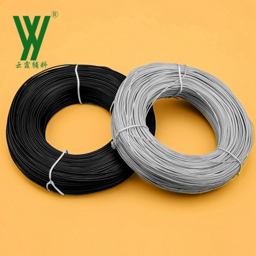 factory direct transparent pvc coated iron wire 1.5mm shaped iron plastic wire headwear rabbit ears plastic coated iron wire