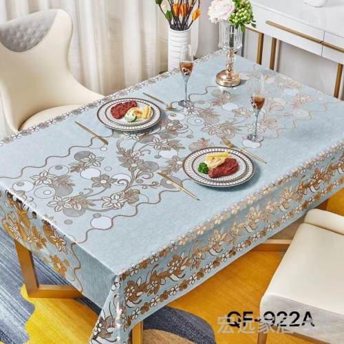 tablecloth new brushed high-end quality tablecloth， waterproof and oil-proof disposable pvc tablecloth