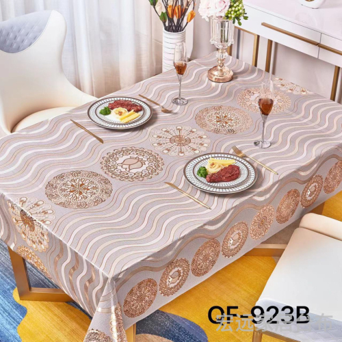 Tablecloth New Brushed High-End Quality Tablecloth， Waterproof and Oil-Proof Disposable PVC Tablecloth