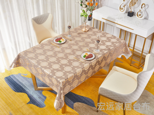 Tablecloth New Brushed High-End Quality， Waterproof and Oil-Proof Disposable PVC Tablecloth