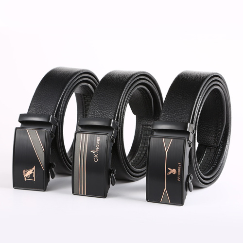 belt men‘s pvc leather automatic buckle casual young men‘s belt edging men‘s pants belt factory direct sales