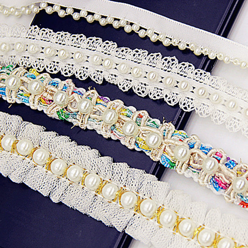 a variety of beaded lace hanfu diy accessories chanel style pearl ribbon socialite ethnic style cheongsam accessories yarn belt