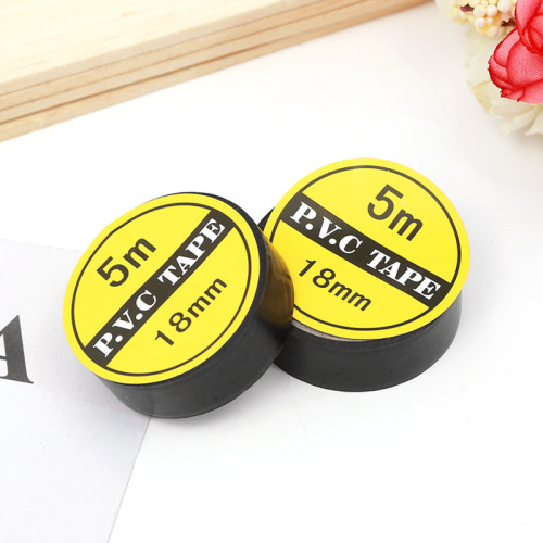 black electrical wire insulation flame retardant plastic tape electrical appliance high pressure pvc waterproof self-adhesive electric tape wholesale