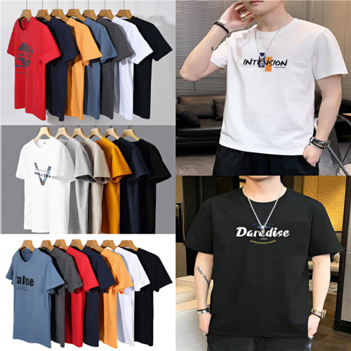township ganji running rivers and lakes special discount new men‘s clothing low price 5 yuan men‘s short sleeve men‘s t-shirt stall supply foreign trade