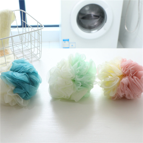 50g ribbon two-color bath ball large shower net ball children and adults rubbing bath ball color matching foaming bath flower