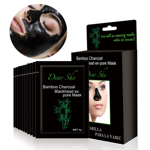 dear she bamboo charcoal blackhead removing nose mask nose patch tearing acne removing blackhead pore collecting pig nose patch 10 packs