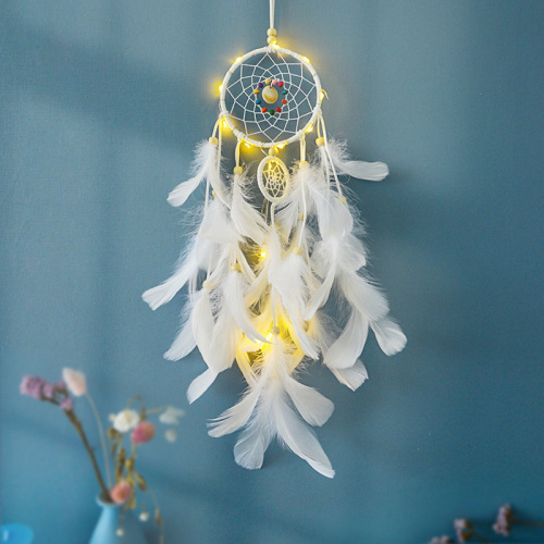 Indian Dream Catcher Pendant Shell Wind Chimes Girl‘s Room Decorations Handmade DIY Material Package Wall Hanging