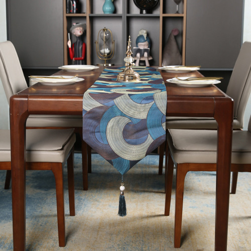Dining Table Table Runner Tea Mat New Chinese Style Light Luxury High-End Nordic American Tea Table Sideboard Chest of Drawers Long Tablecloth