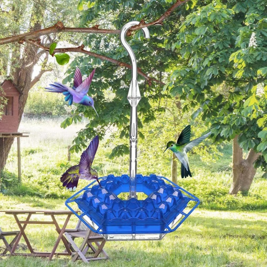 hummingbird feeder悬挂式六边蜂鸟喂鸟器喂食器wild bird feeder详情12