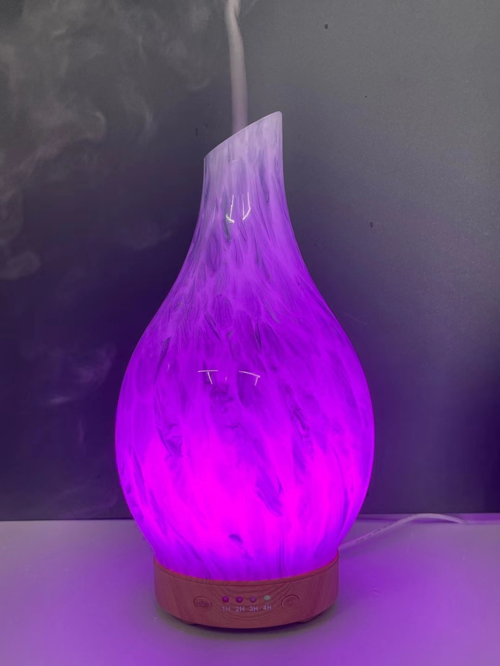 新品七彩永生花香薰机超声波3c认证直充香薰机加湿器详情32
