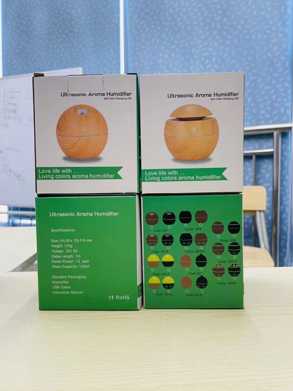 新品七彩永生花香薰机超声波3c认证直充香薰机加湿器详情7