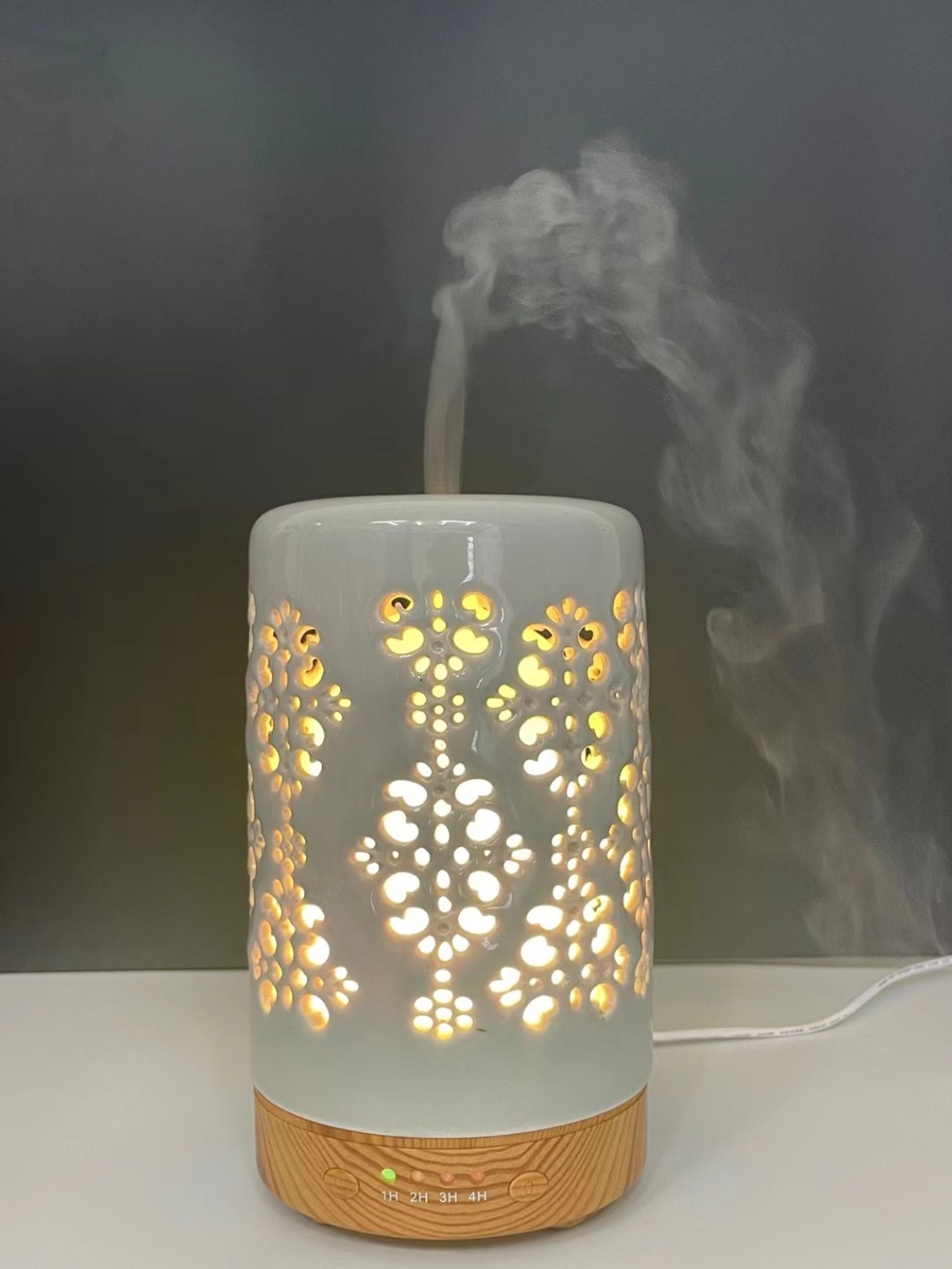 新品七彩永生花香薰机超声波3c认证直充香薰机加湿器详情30