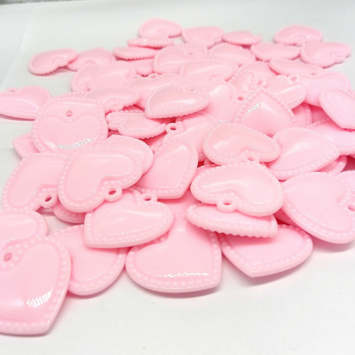 Acrylic Cartoon Peach Heart Love Pendant Pink DIY Children‘s Beaded Necklace Bracelet Pendant Accessories