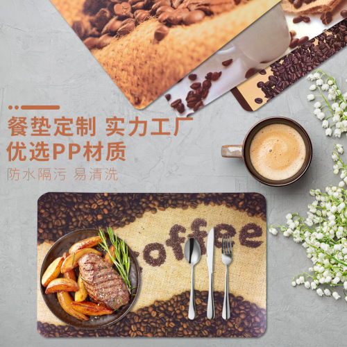Plastic Placemat Edible Grade Plastic Placemat Pp Placemat Easy Cleaning Western Table Mat Coaster plate Mat 